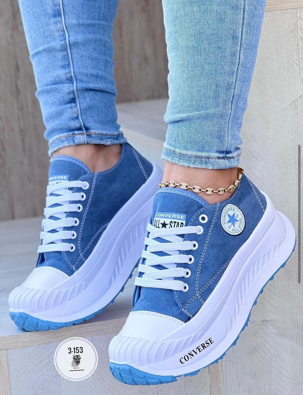 Tenis zapatilla Converse corte bajo AZUL